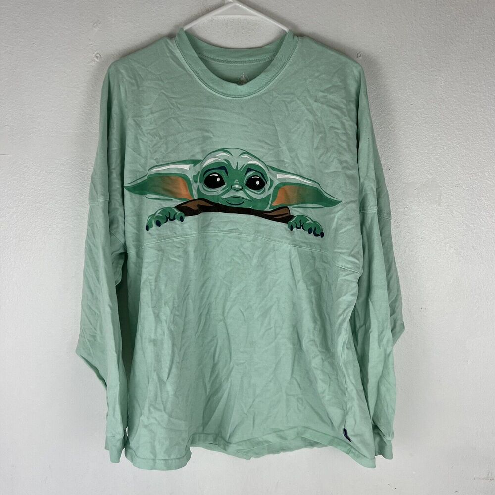 Disney Parks Star Wars The Mandalorian Baby Yoda Grogu Spirit Jersey Mens Medium